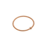 FOPE 18ct Rose Gold Eka Flex-It 0.01ct Black Diamond Bracelet 01M01BX_BN_R_XRX