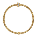 FOPE 18ct Yellow Gold Prima Flex-It 0.10ct Diamond Bracelet 74408BX_BB_G_GBG