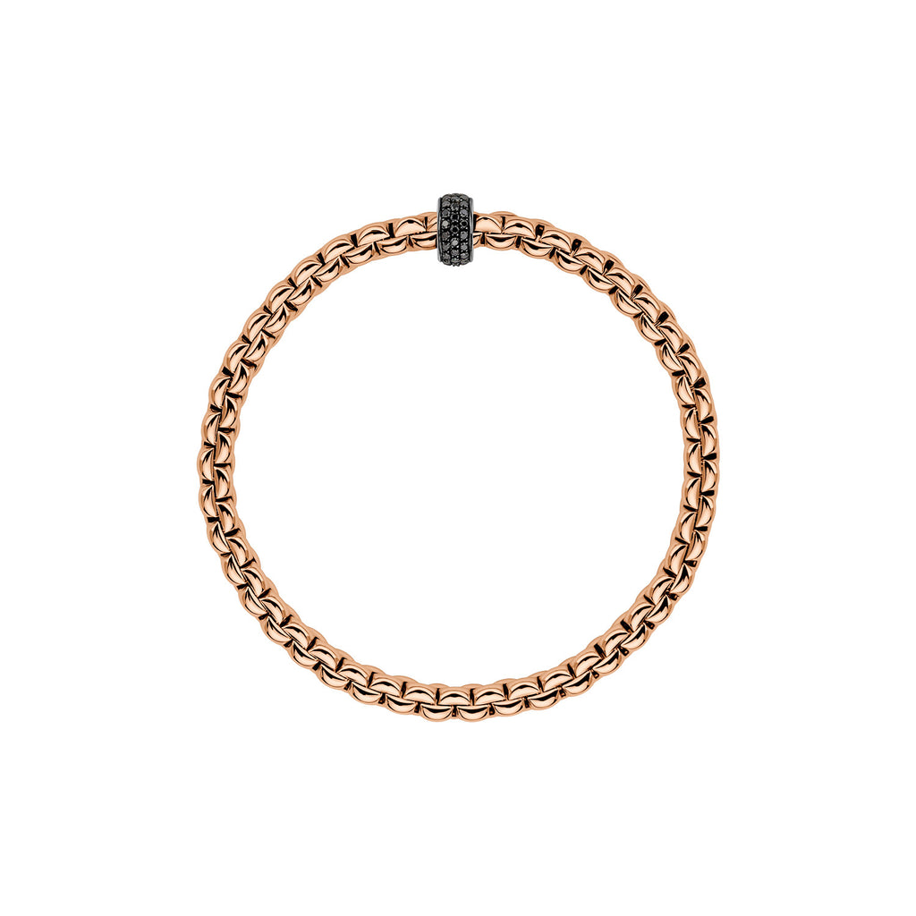 Fope 18ct Rose Gold Eka Flex-It 0.41ct Black Diamond Bracelet 72110BX_PN_R_X3X