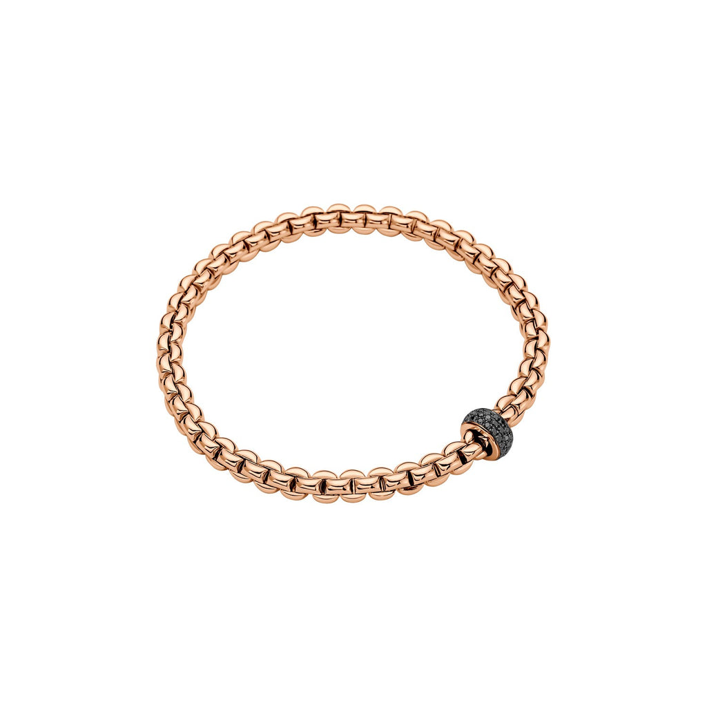 Fope 18ct Rose Gold Eka Flex-It 0.41ct Black Diamond Bracelet 72110BX_PN_R_X3X