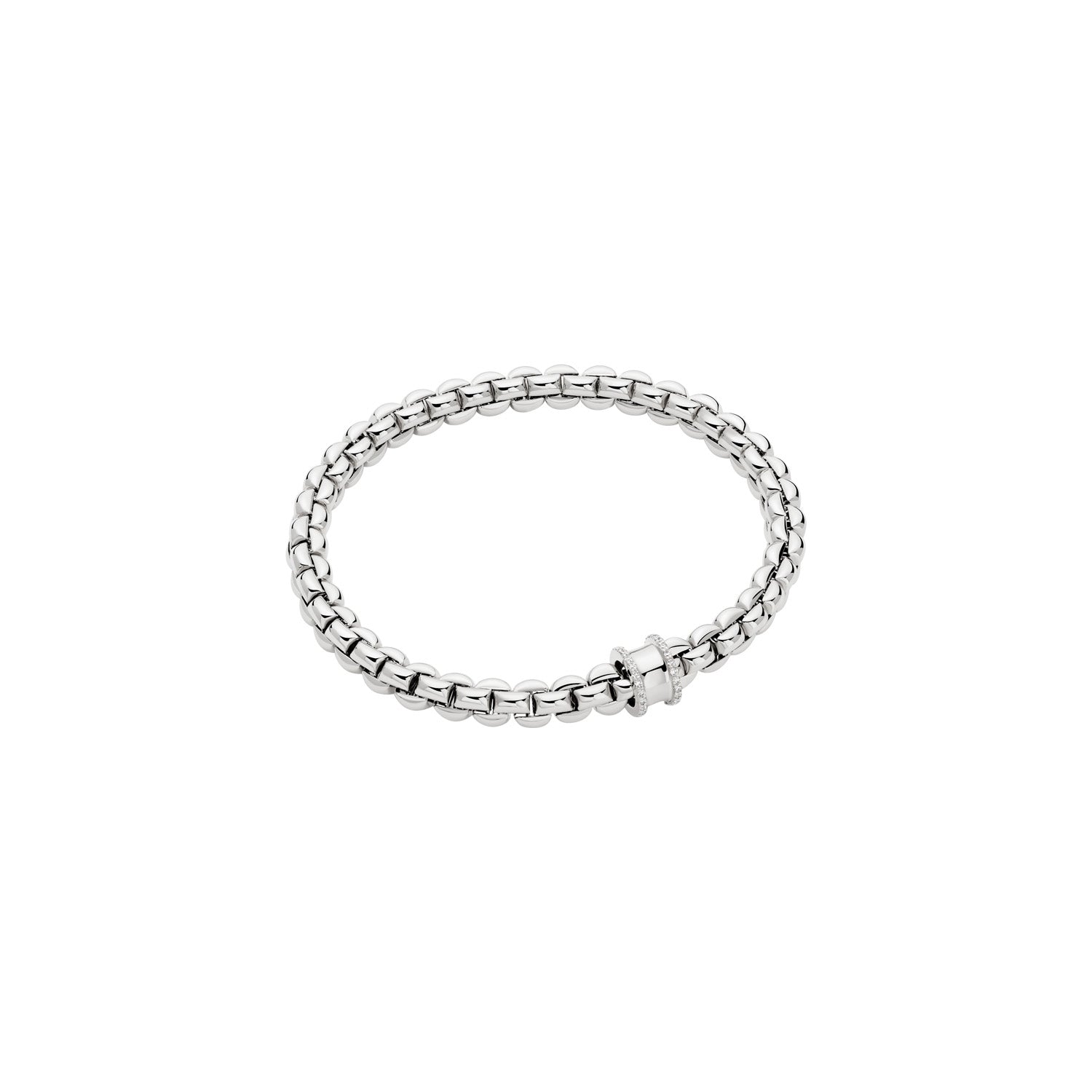 Fope 18ct White Gold Eka Flex-It 0.17ct Diamond Bracelet 72810BX_BB_B_XBX