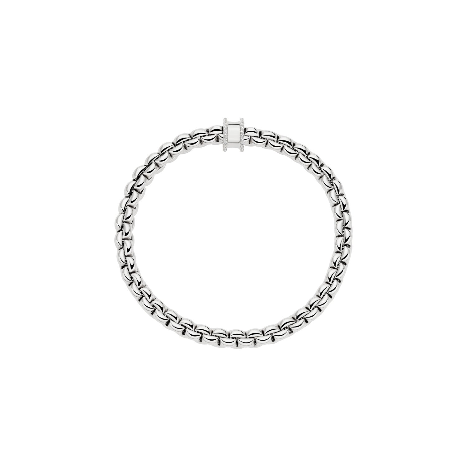 Fope 18ct White Gold Eka Flex-It 0.17ct Diamond Bracelet 72810BX_BB_B_XBX