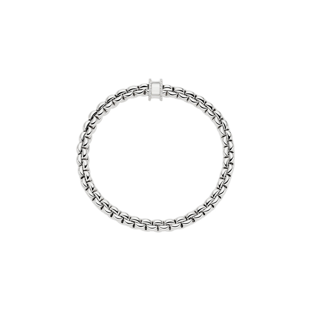 Fope 18ct White Gold Eka Flex-It 0.17ct Diamond Bracelet 72810BX_BB_B_XBX