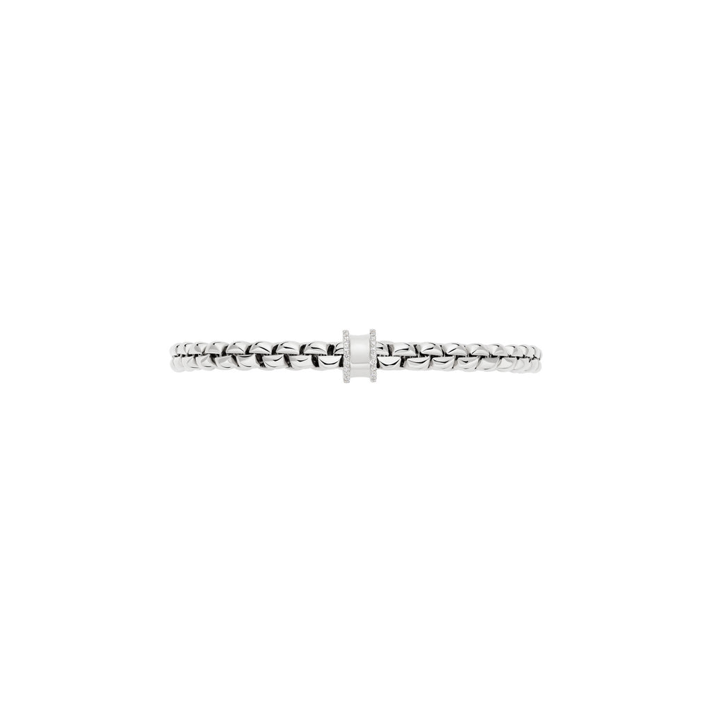 Fope 18ct White Gold Eka Flex-It 0.17ct Diamond Bracelet 72810BX_BB_B_XBX