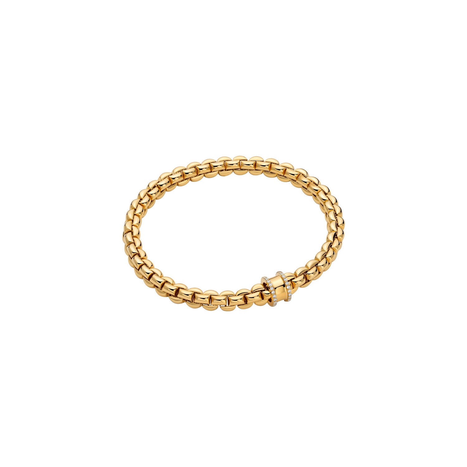 Fope 18ct Yellow Gold Eka Flex-It 0.17ct Diamond Bracelet 72810BX_BB_G_XGX