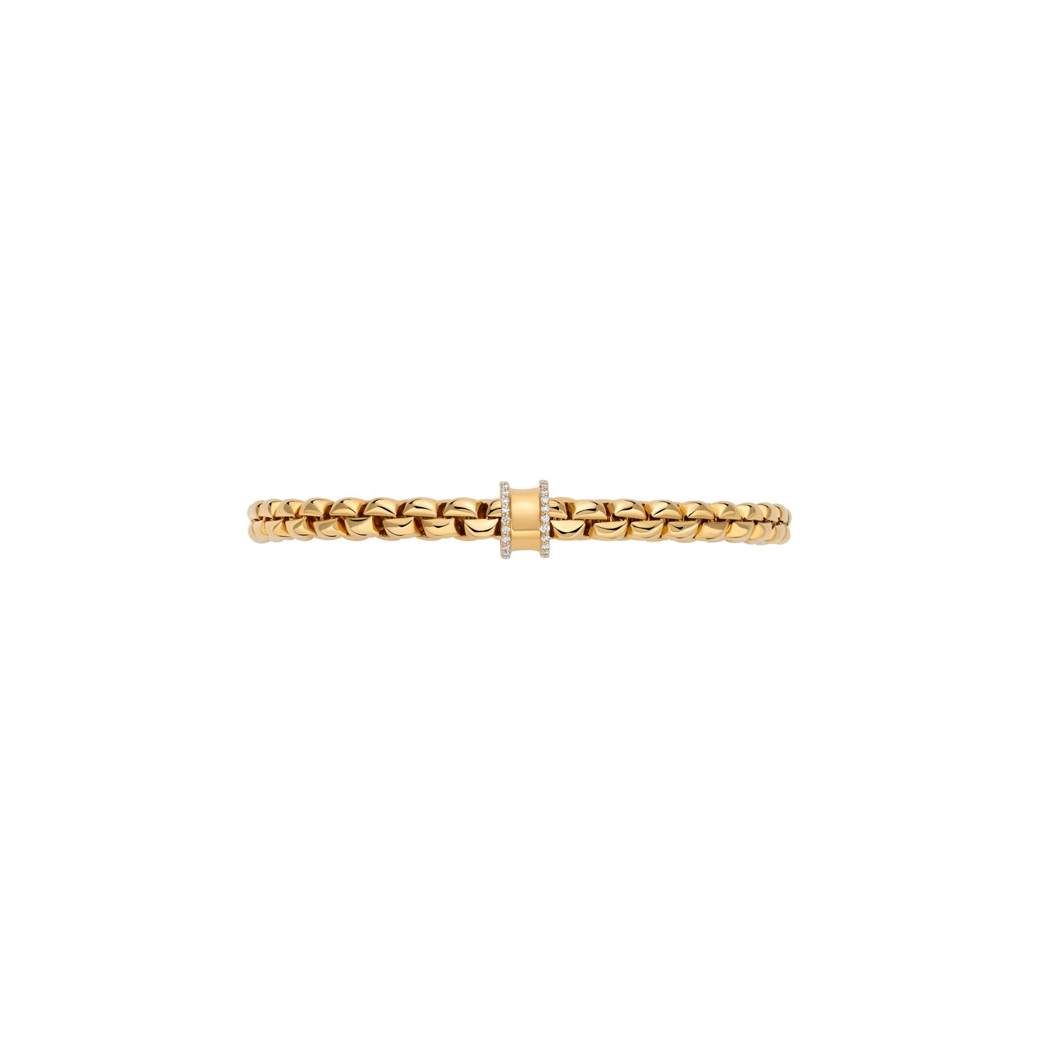 Fope 18ct Yellow Gold Eka Flex-It 0.17ct Diamond Bracelet 72810BX_BB_G_XGX