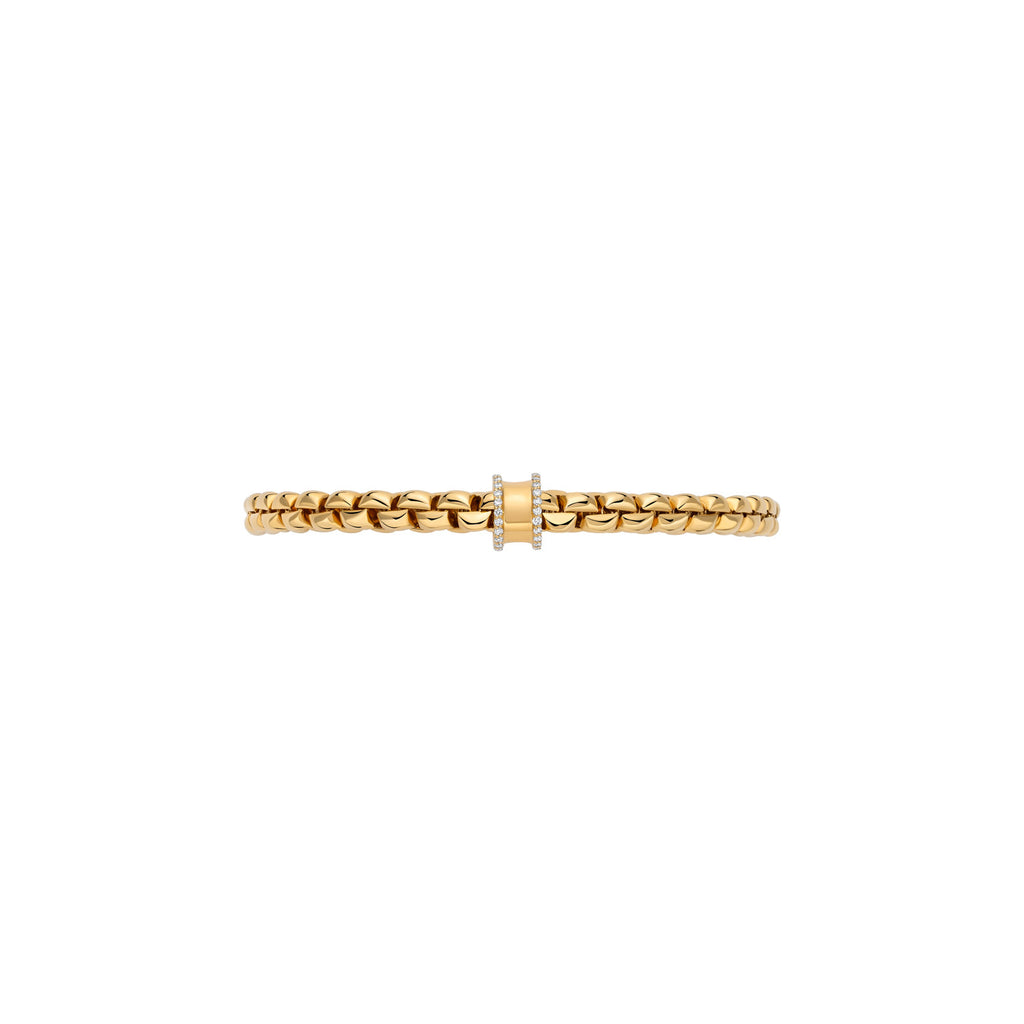 Fope 18ct Yellow Gold Eka Flex-It 0.17ct Diamond Bracelet 72810BX_BB_G_XGX