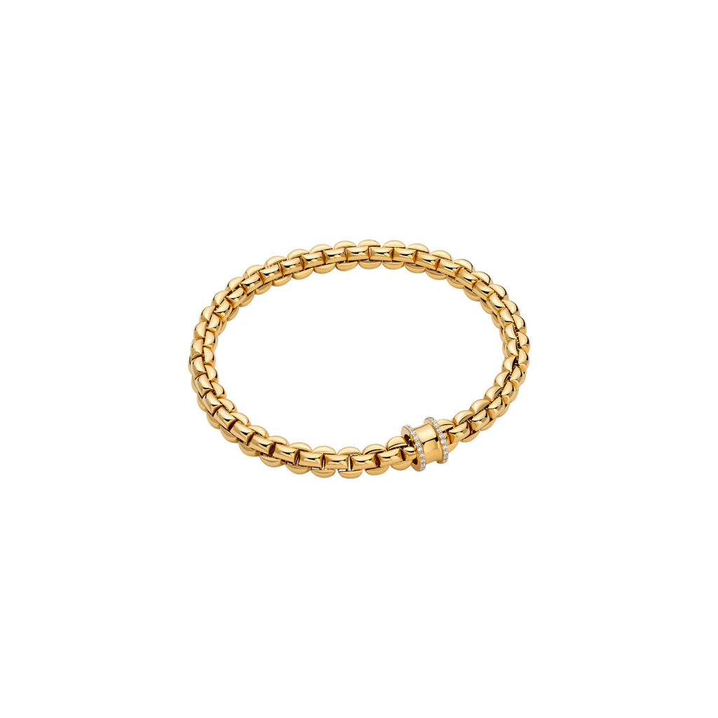 Fope 18ct Yellow Gold Eka Flex-It 0.17ct Diamond Bracelet 72810BX_BB_G_XGX