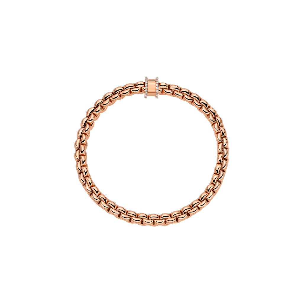 Fope 18ct Rose Gold Eka Flex-It 0.17ct Diamond Bracelet 72810BX_BB_R_XRX