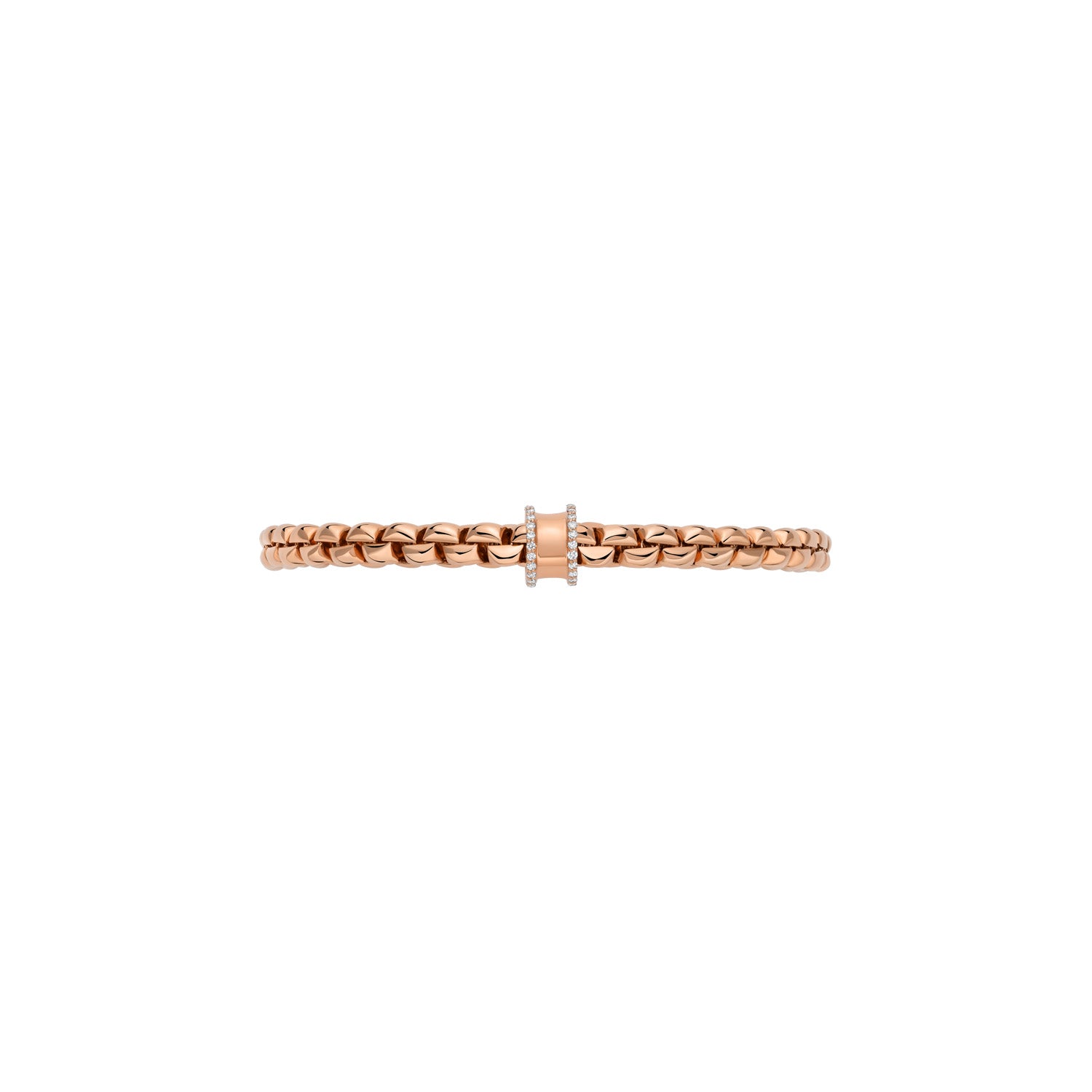 Fope 18ct Rose Gold Eka Flex-It 0.17ct Diamond Bracelet 72810BX_BB_R_XRX