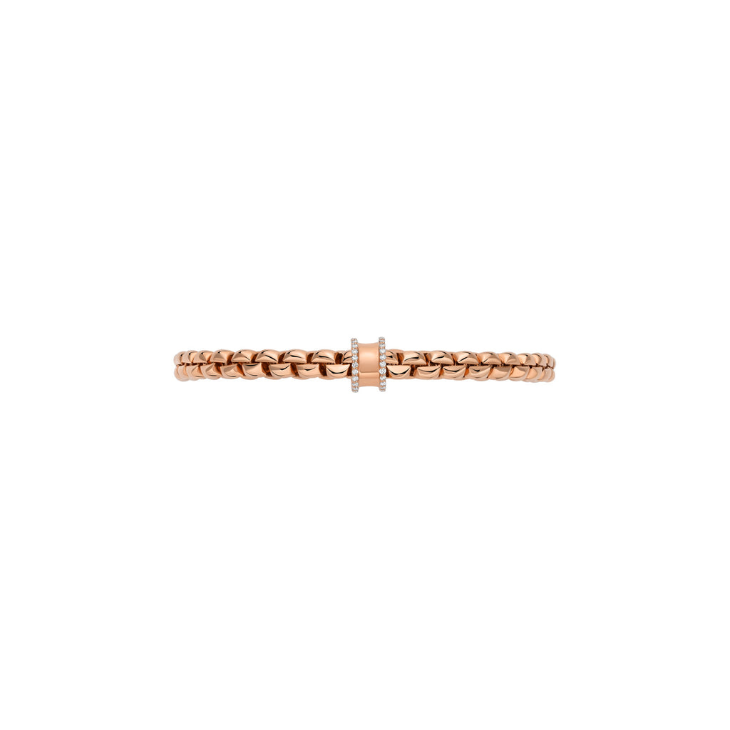 Fope 18ct Rose Gold Eka Flex-It 0.17ct Diamond Bracelet 72810BX_BB_R_XRX