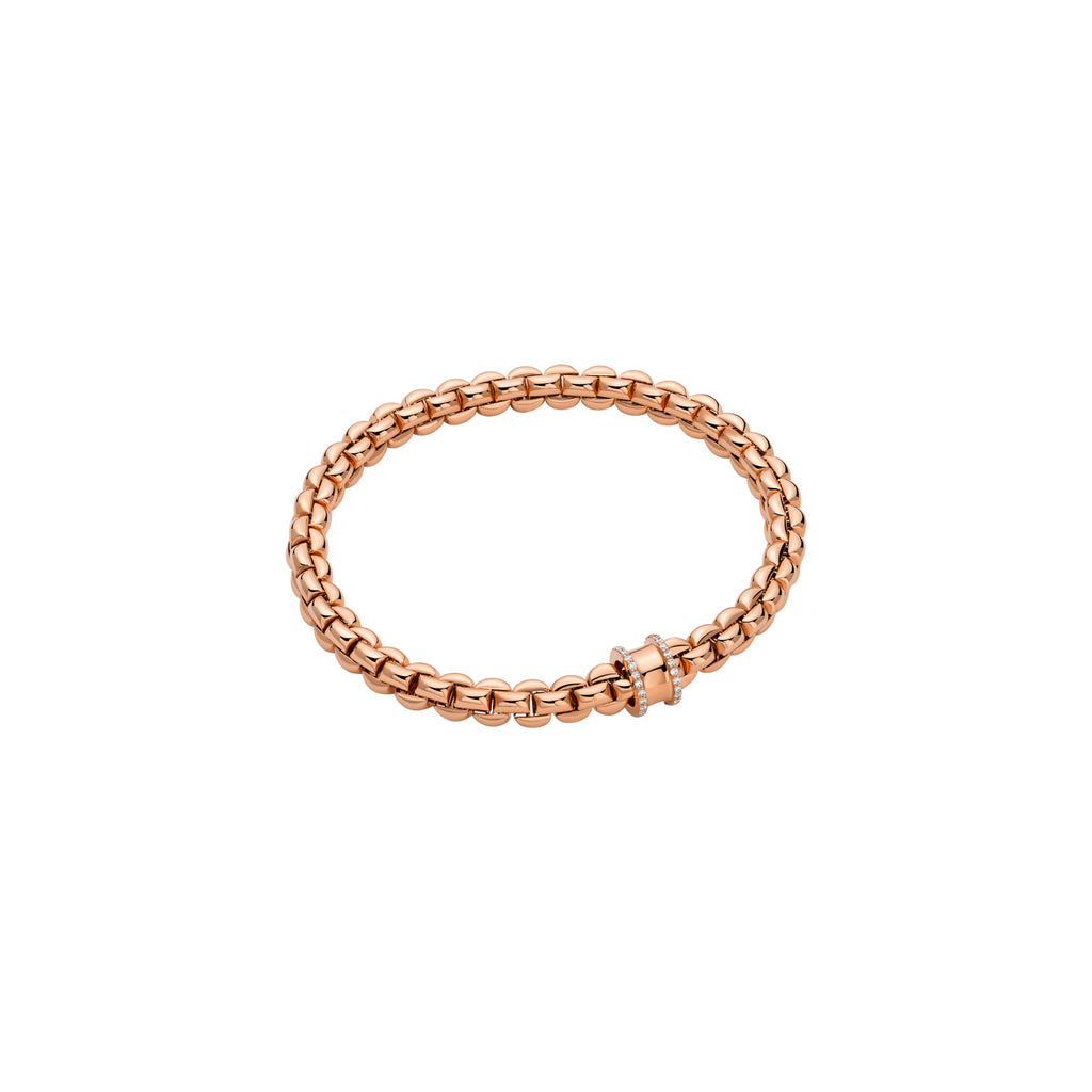 Fope 18ct Rose Gold Eka Flex-It 0.17ct Diamond Bracelet 72810BX_BB_R_XRX