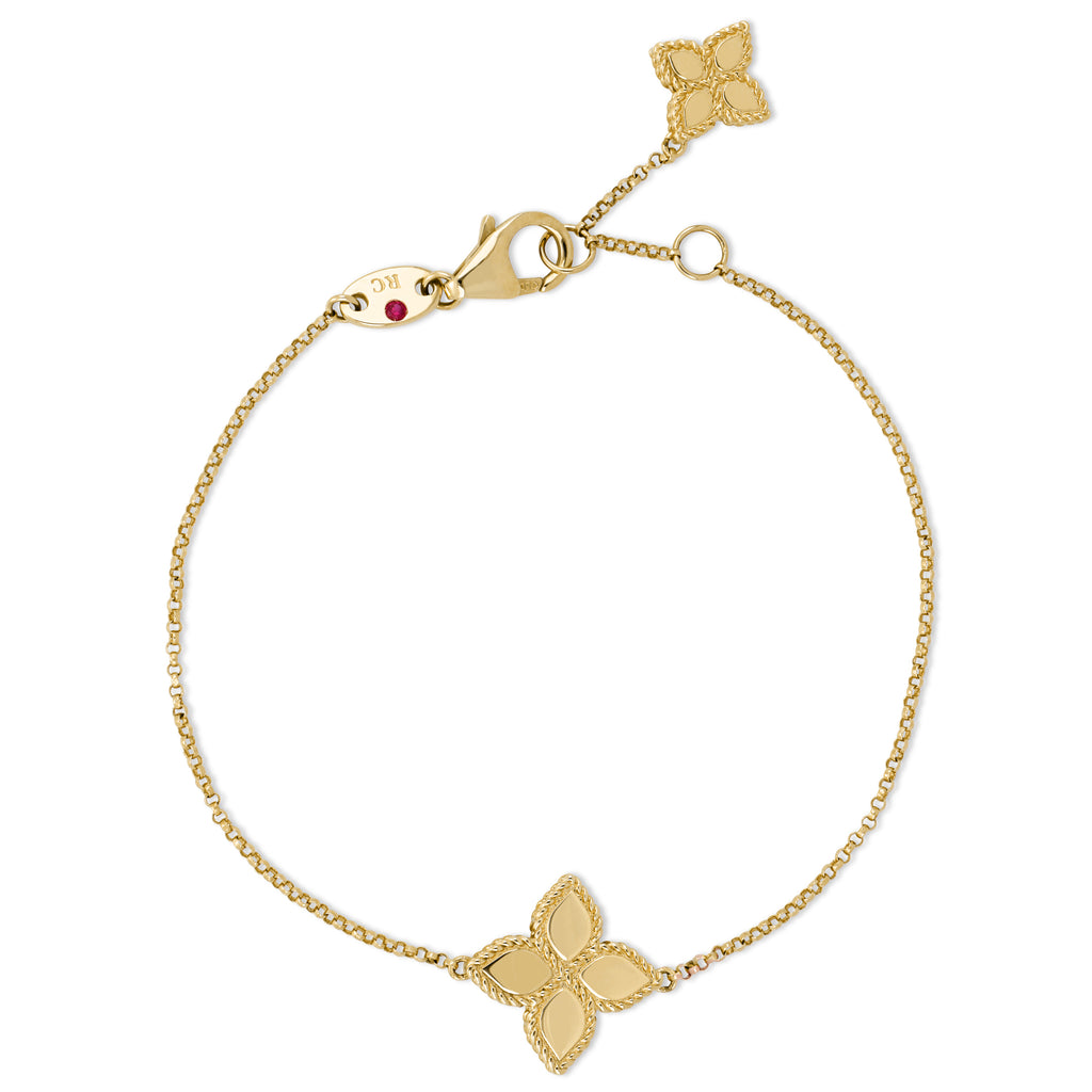 Roberto Coin 18ct Yellow Gold Princess Flower Bracelet AR777BR0651