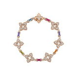 Roberto Coin 18ct Rose Gold 1.43ct Diamond And 1.35ct Mixed Gemstone Venetian Princess Carnival Bracelet ADV888BR2499