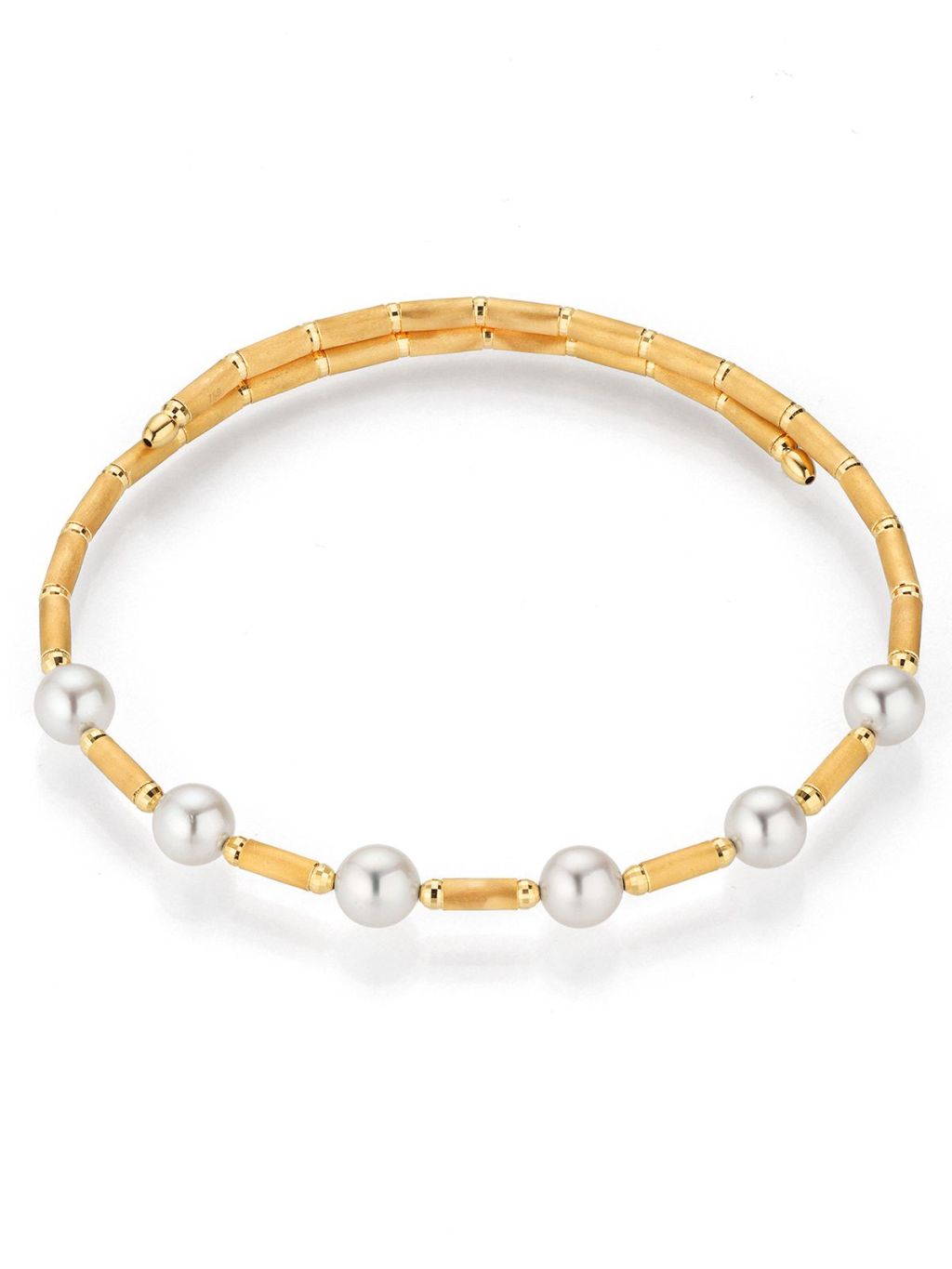 Yana Nesper Silk Magent 18ct Yellow Gold Akoya Pearl Bracelet SM17
