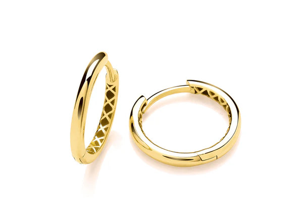 9ct Yellow Gold Huggie Hoop Earrings