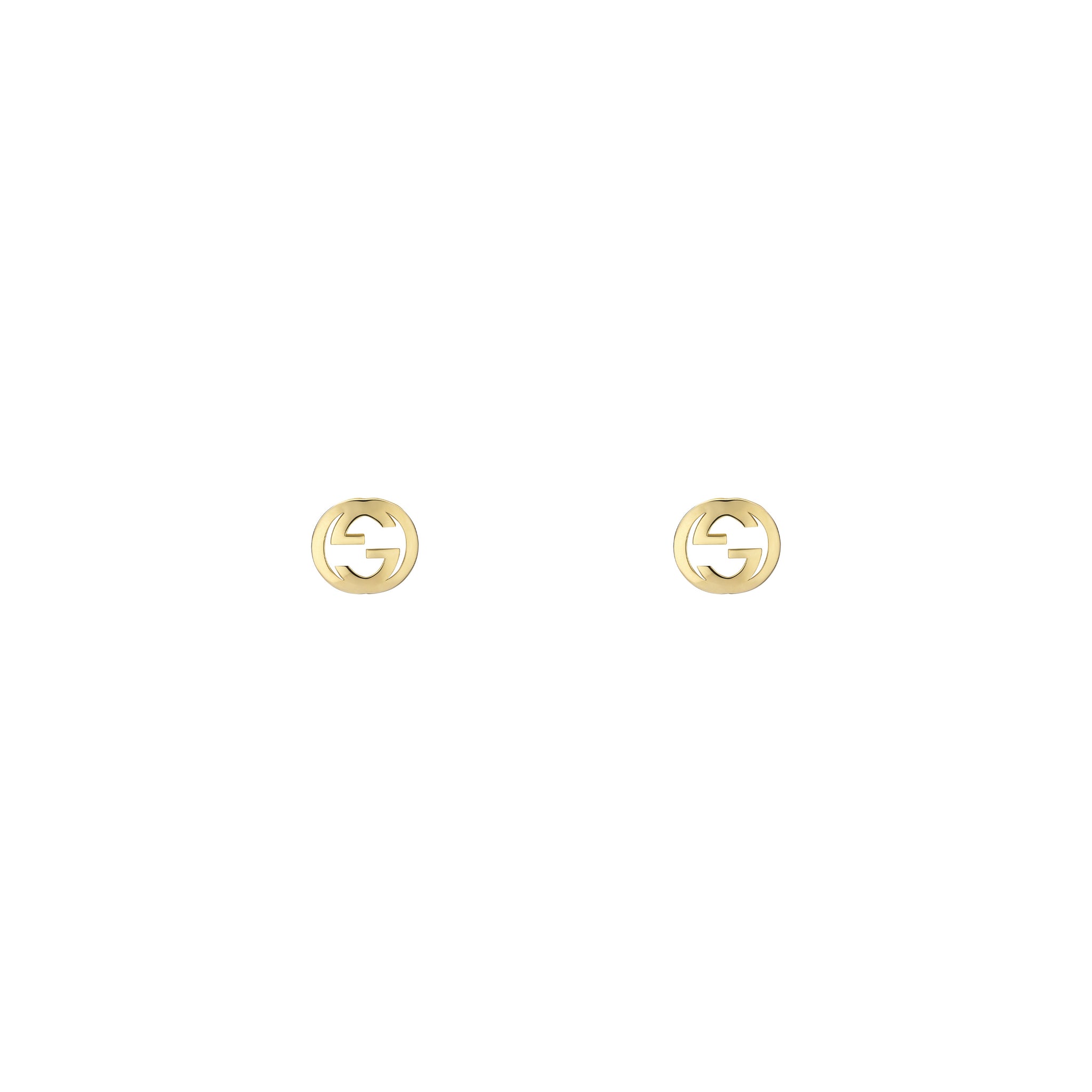 Gucci Interlocking 18ct Yellow Gold Stud Earrings YBD87422400100U