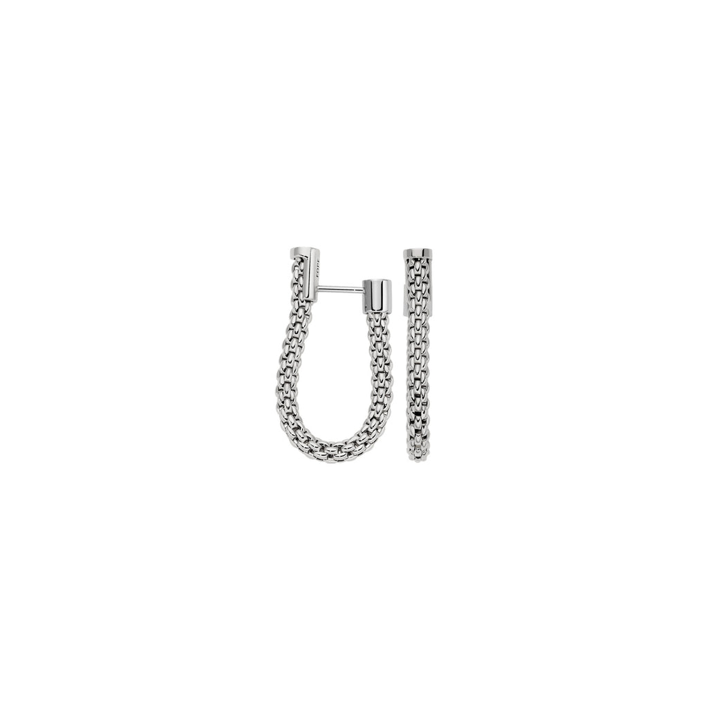 FOPE 18ct White Gold Essentials Hoop Earrings 10E08OX_XX_B_XBX_000