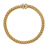 FOPE 18ct Yellow And White Gold Solo Flex-It 0.29ct Diamond Bracelet 62406BX_PB_G_BGX