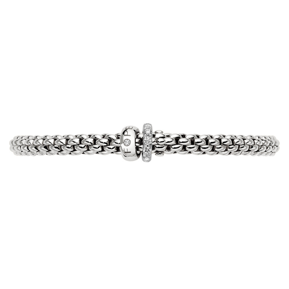 FOPE 18ct White Gold Solo Flex-It 0.29ct Diamond Bracelet 62406BX_PB_B_BBX