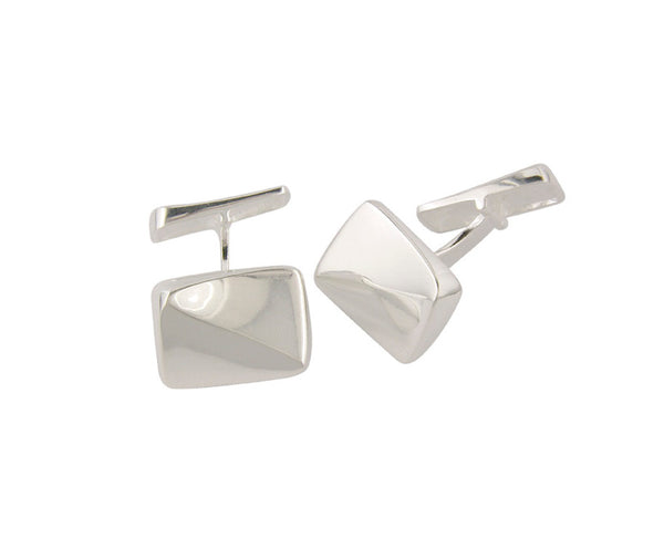 Silver Twisted Square Cufflinks