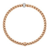 FOPE 18ct Rose Gold Eka Flex-It 0.12ct Diamond Bracelet 73101BX_BB_R_XBX