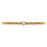 FOPE 18ct Yellow Gold Eka Flex-It 0.12ct Diamond Bracelet 73101BX_BB_G_XBX