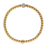 FOPE 18ct Yellow Gold Eka Tiny Flex-It 0.19ct Diamond Bracelet 73301BX_PB_G_XBX