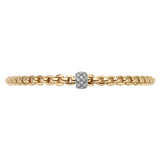 FOPE 18ct Yellow Gold Eka Tiny Flex-It 0.19ct Diamond Bracelet 73301BX_PB_G_XBX
