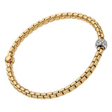 FOPE 18ct Yellow Gold Eka Tiny Flex-It 0.19ct Diamond Bracelet 73301BX_PB_G_XBX