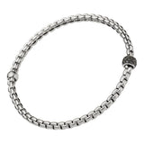 FOPE 18ct White Gold Eka Tiny 0.20ct Black Diamond Bracelet 73301BX_PN_B_X1X