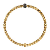 FOPE 18ct Yellow Gold 0.20ct Black Diamond Eka Tiny Flex-It Bracelet 73301BX_PN_G_X1X