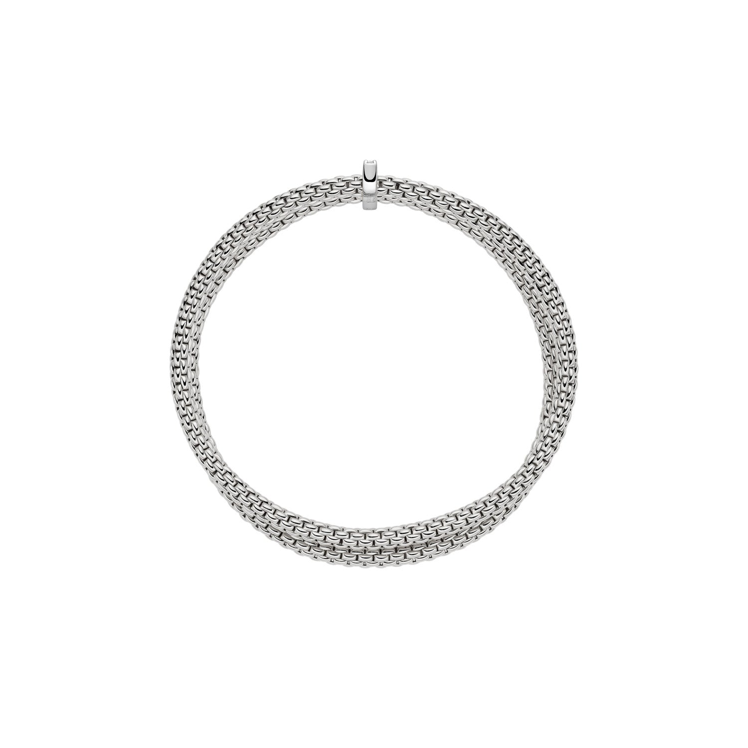 FOPE 18ct White Gold Prima Flex-It 0.17ct Diamond Bracelet 74008BX_BB_B_XBX