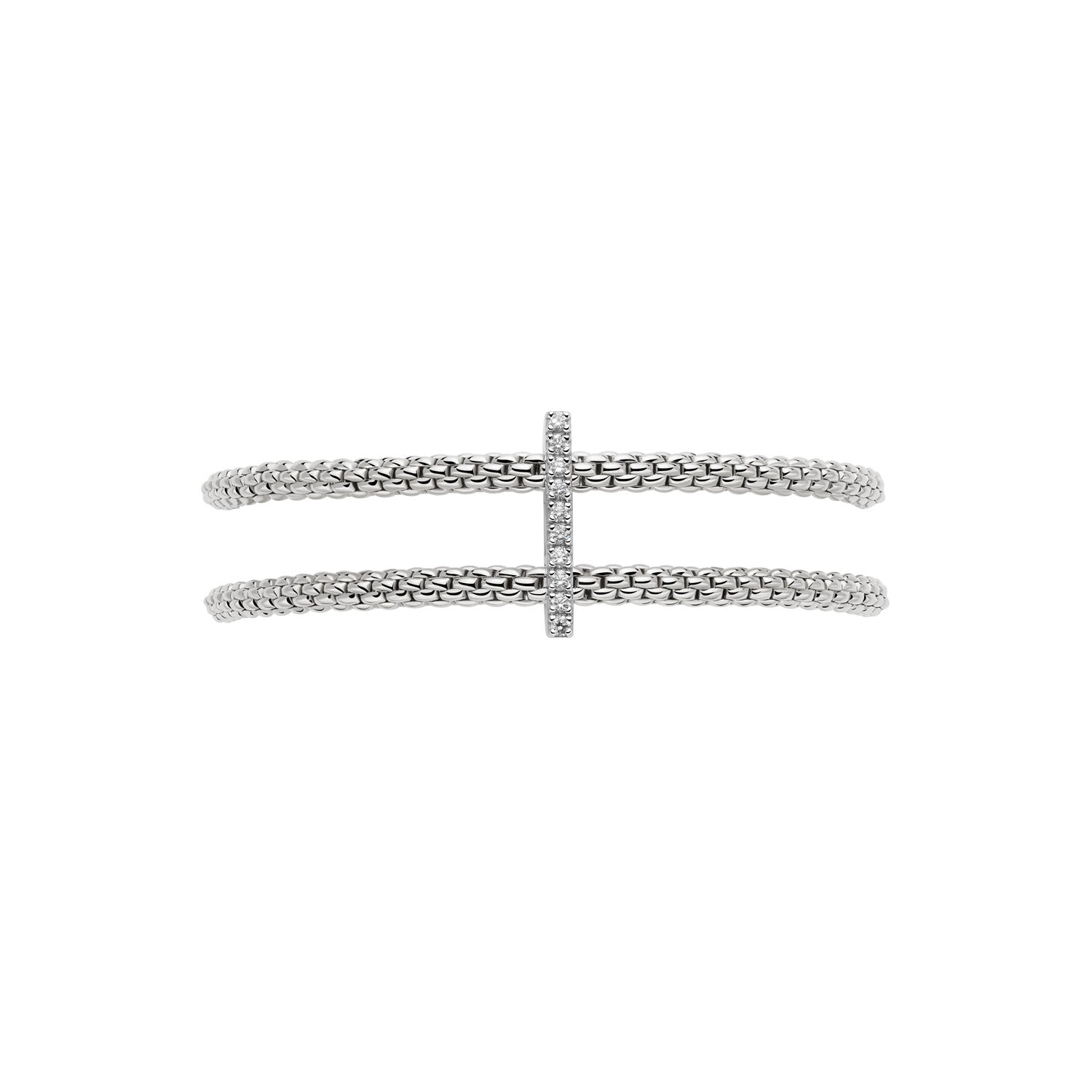 FOPE 18ct White Gold Prima Flex-It 0.17ct Diamond Bracelet 74008BX_BB_B_XBX