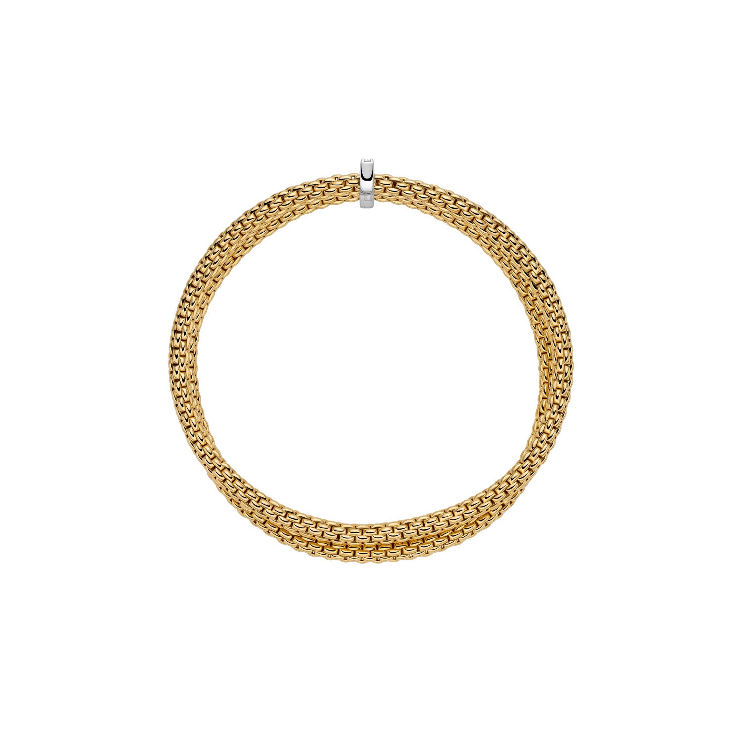 FOPE 18ct Yellow Gold Prima Flex-It 0.17ct Diamond Bracelet 74008BX_BB_G_XBX