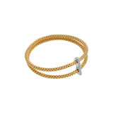 FOPE 18ct Yellow Gold Prima Flex-It 0.17ct Diamond Bracelet 74008BX_BB_G_XBX
