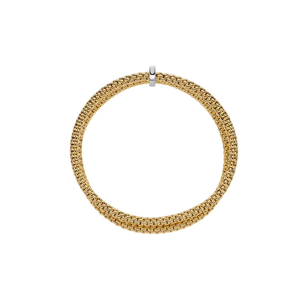FOPE 18ct Yellow Gold Prima Flex-It 0.17ct Diamond Bracelet 74008BX_BB_G_XBX
