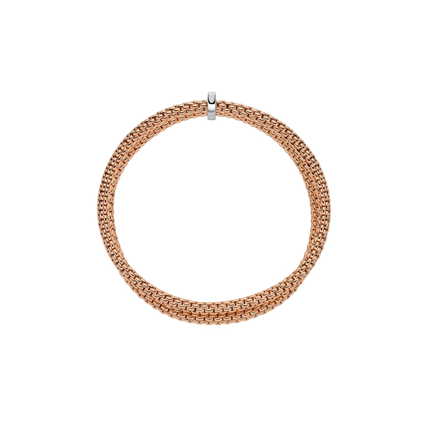 FOPE 18ct Rose Gold Prima Flex-It 0.17ct Diamond Bracelet 74008BX_BB_R_XBX