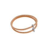 FOPE 18ct Rose Gold Prima Flex-It 0.17ct Diamond Bracelet 74008BX_BB_R_XBX