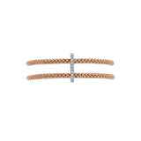 FOPE 18ct Rose Gold Prima Flex-It 0.17ct Diamond Bracelet 74008BX_BB_R_XBX