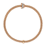 FOPE 18ct Rose Gold Prima Flex-It 0.10ct Diamond Bracelet 74408BX_BB_R_RBR
