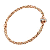 FOPE 18ct Rose Gold Prima Flex-It 0.10ct Diamond Bracelet 74408BX_BB_R_RBR