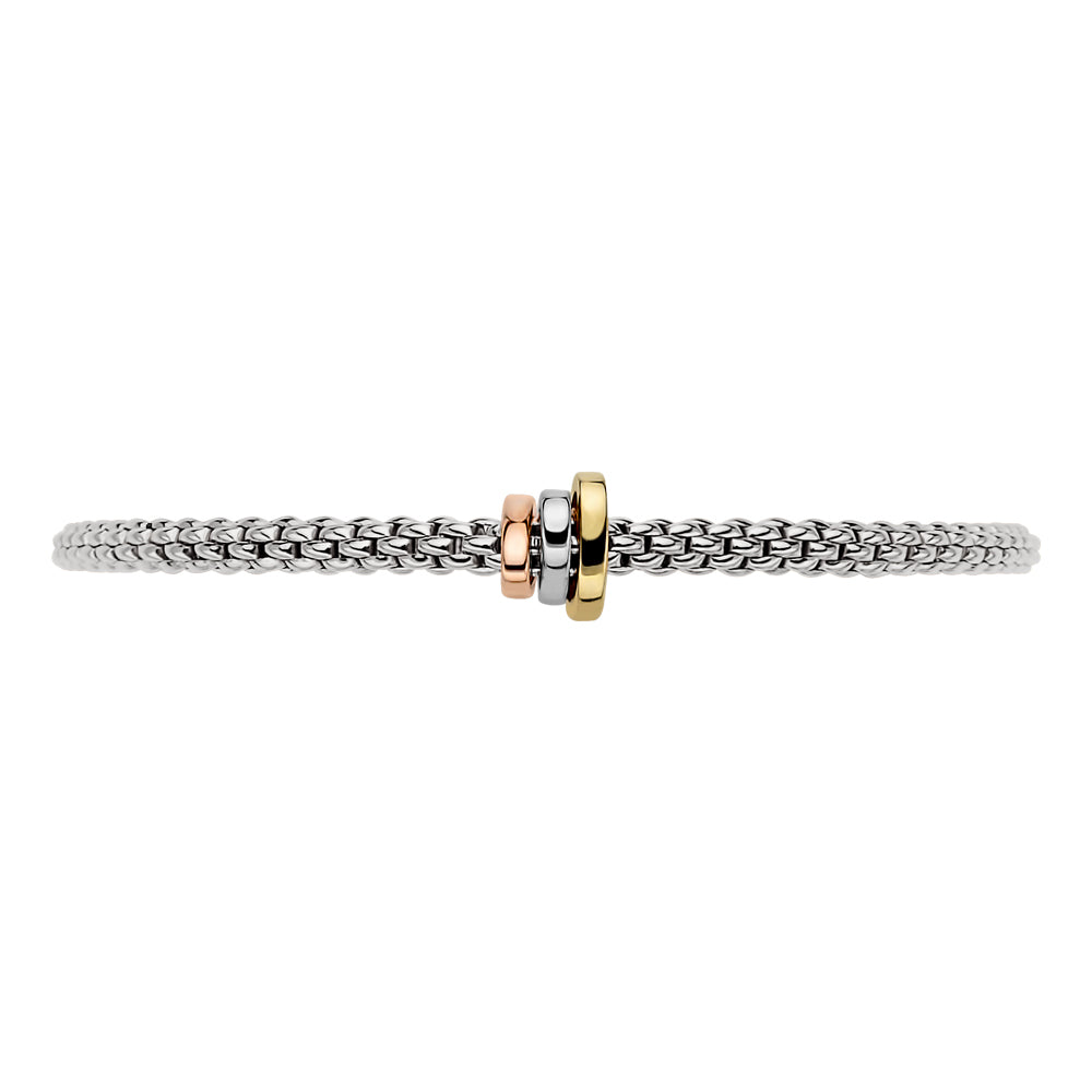 FOPE 18ct White Gold Prima Flex-It Bracelet 74408BX_XX_B_RBG