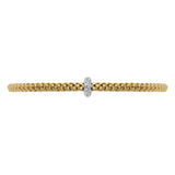 FOPE 18ct Yellow Gold Prima 0.18ct Diamond Bracelet 74508BX_BB_G_XBX
