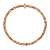 FOPE 18ct Rose And White Gold Prima Flex-It 0.18ct Diamond Bracelet 74508BX_BB_R_XBX