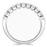 Platinum 0.50ct Round Brilliant Cut Diamond Claw Set Half Eternity Ring