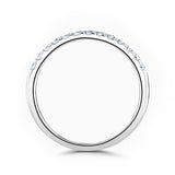 Platinum 0.25ct Round Brilliant Cut Diamond Claw Set Half Eternity Ring
