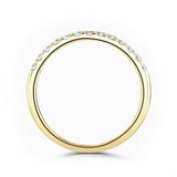 18ct Yellow Gold 0.33ct Round Brilliant Cut Diamond Claw Set Half Eternity Ring