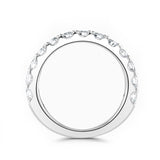 Platinum 1.00ct Round Brilliant Cut Diamond Claw Set Half Eternity Ring