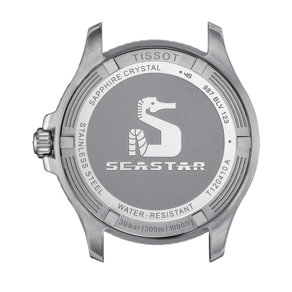 T1204102205100 tissot sea star 1000 40mm gold plate steel bicolour quartz watch back image